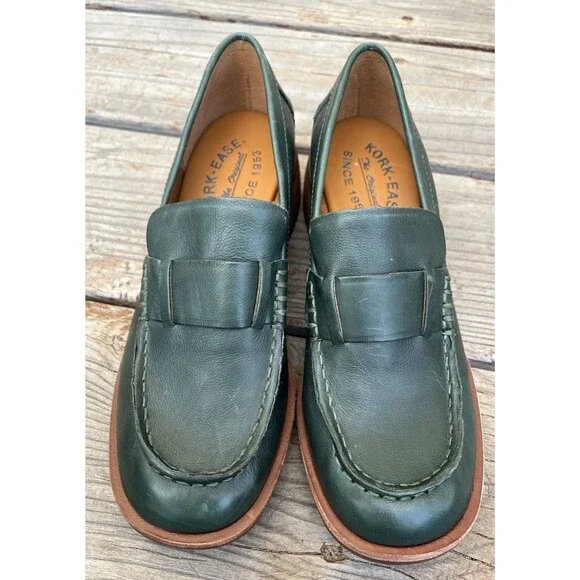 Kork-Ease Kya Women's 6M Heeled Loafers Shoes - Green - Picture 3 of 14